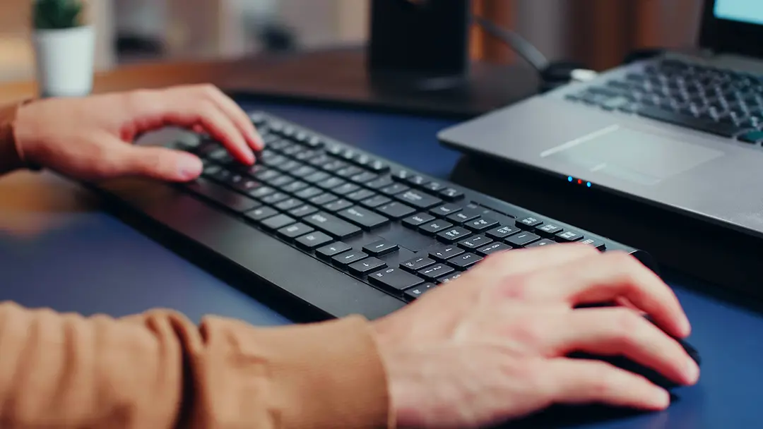 web developer close up